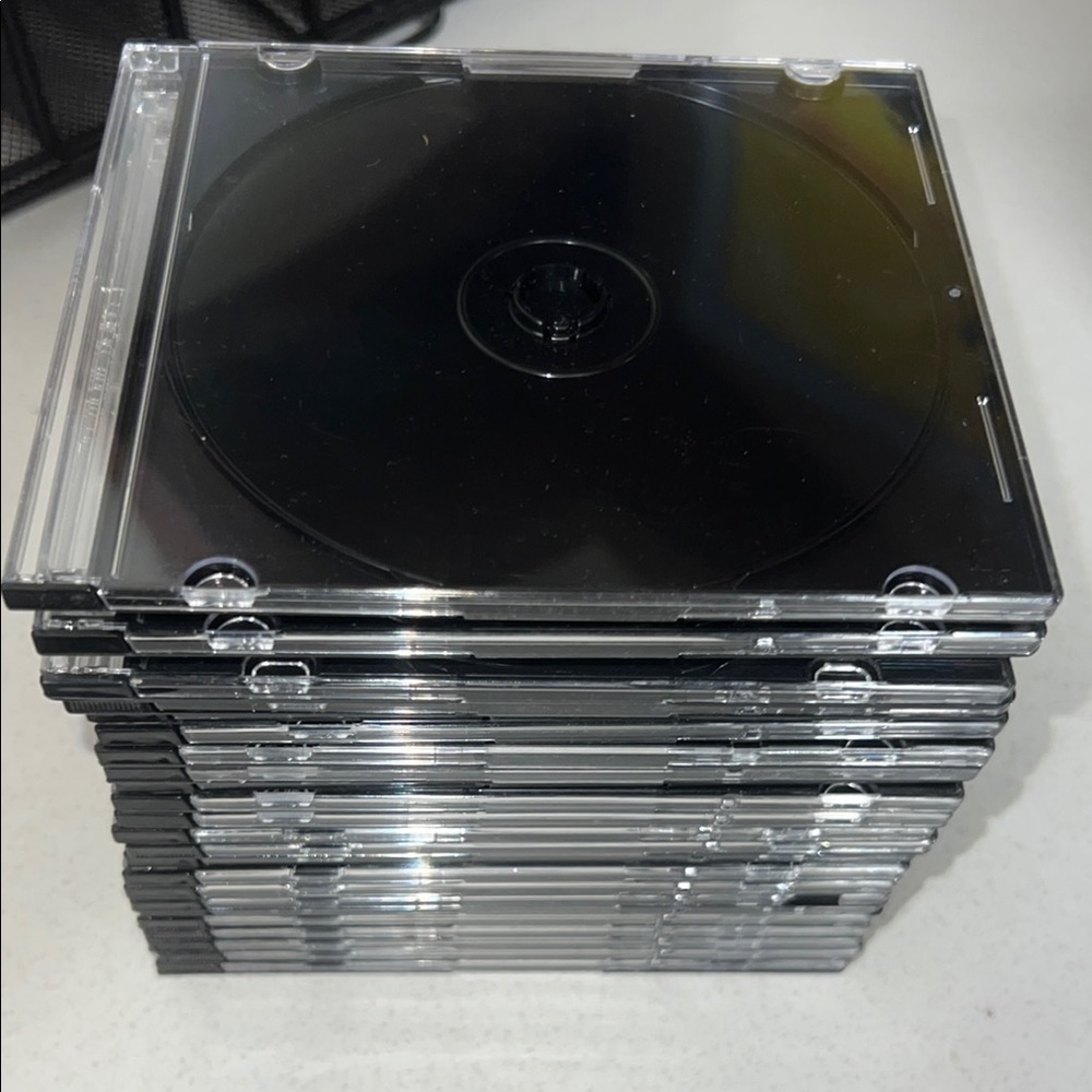 Black CD Jewel Cases - Set of 25